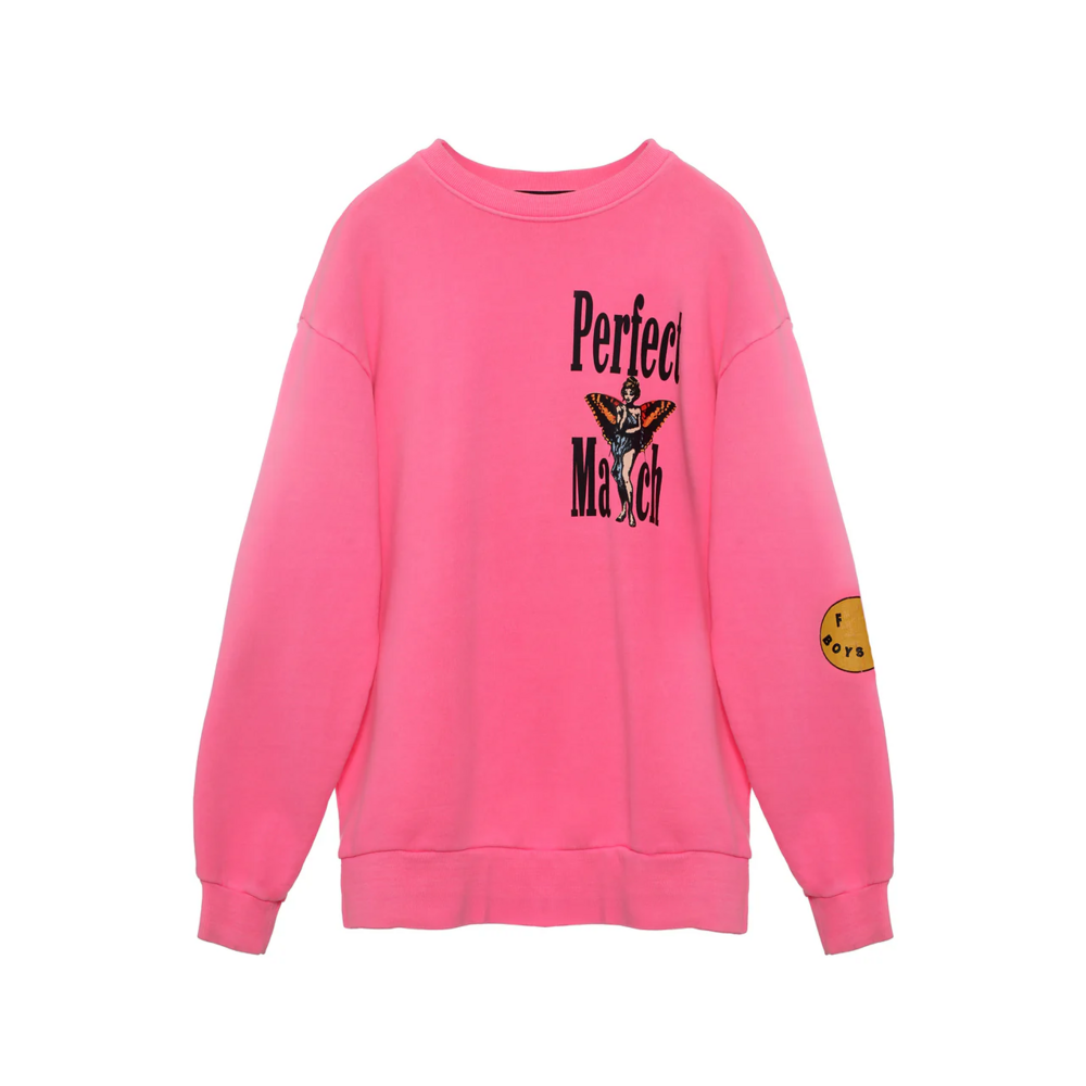 Boys Lie Perfect Match Crewneck in Pink